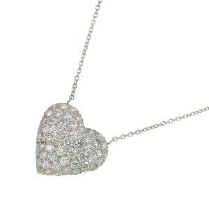TIFFANY Co. Heart Diamond Necklace Platinum 90259852
